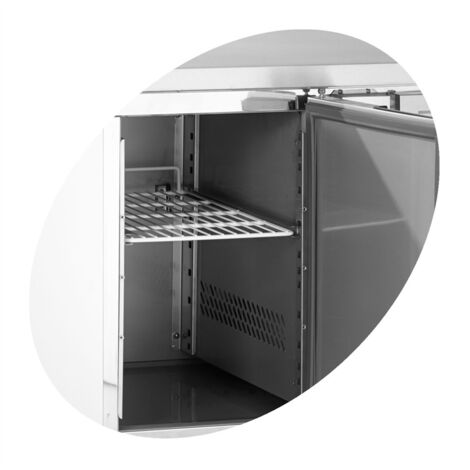 Table négative avec dosseret GN1/1 GF72 - TEFCOLD