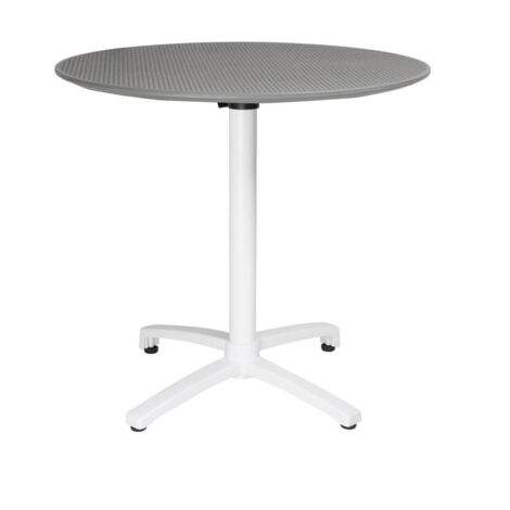 Table Pliante en Polypropylène Ø 800 mm Gris Foncé - Bolero (1/5)