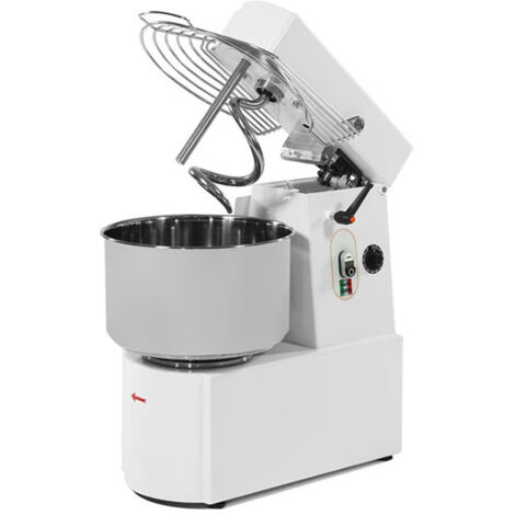 Pétrin Professionnel à Spirale Tête Relevable et Cuve Fixe - 41L - Triphasé 400V - Resto Italia (1/2)