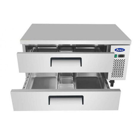 Soubassement Réfrigéré Positif 2 Tiroirs - L 1230 à 1536 mm - Atosa (1/4)