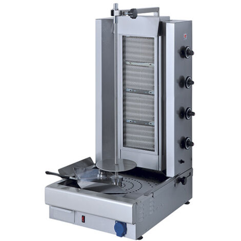 Broche à Kebab Gaz Professionnel - 4 Zones de Chauffe - 75 Kg - Mastro (1/3)