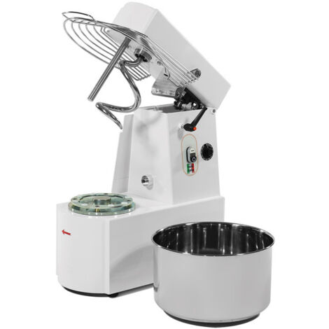 Pétrin Professionnel à Spirale Tête Relevable et Cuve Extractible - 48L - Monophasé 230V 2 Vitesses - Resto Italia (1/2)