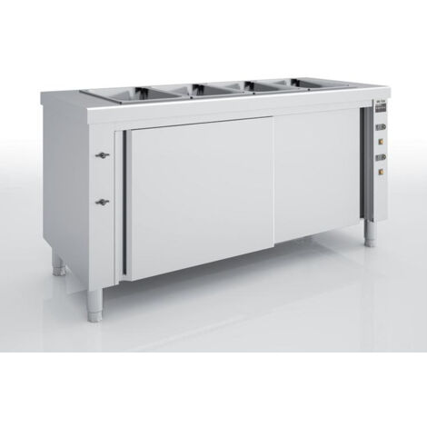 Meuble Bain-Marie à Eau Inox Réserve Neutre 1600 x 700 mm - Eratos