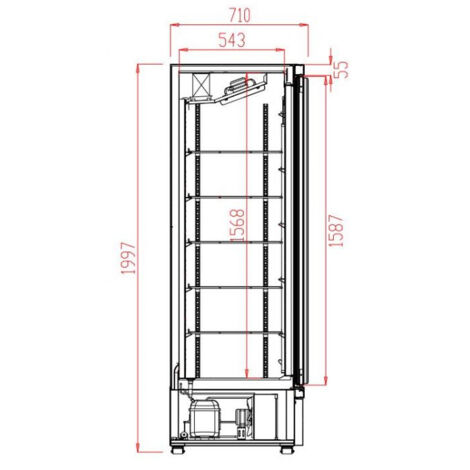 Vitrine Réfrigérée Murale Positive Noire - De 2 à 4 Portes - Combisteel (1/5)
