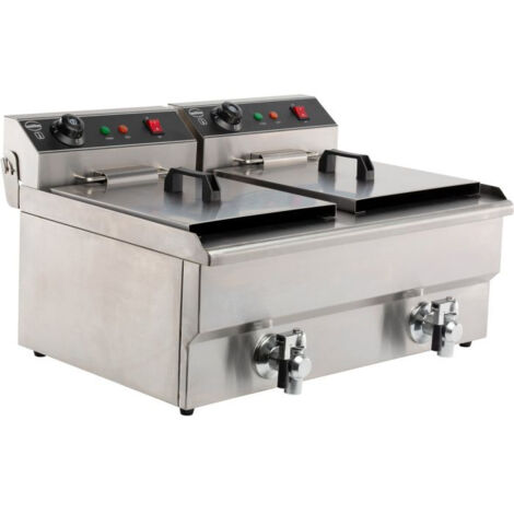 Friteuse Professionnelle Électrique - 2 x 8 Litres - 2 x 3,3 kW - Combisteel