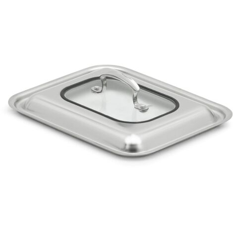 DOITOOL Couvercle Verre Trempé Carré 30 Cm – Avec Poignée Silicone, Universel Pour Poêle, Grill, Casserole, Friteuse