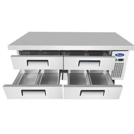 Soubassement Réfrigéré Positif 4 Tiroirs 340 L - L 1840 à 1930 mm - Atosa (1/4)