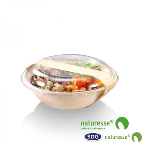 Bol Rond Pulpe de Cellulose Nature 900 ml - SDG - Lot de 250 (1/3)