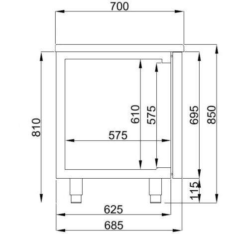 Table Réfrigérée Positive 9 Tiroirs Gamme 700 - Energy Line - Combisteel (1/4)