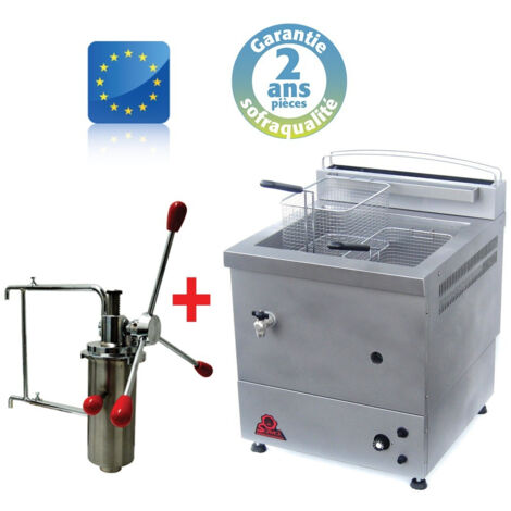 Machine a Churros Gaz - 10 Litres + Doseur à Chichis - Sofraca