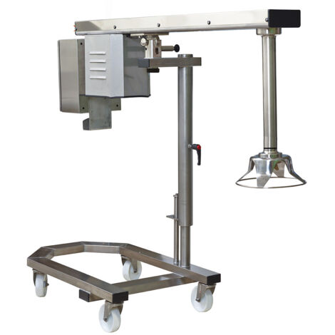 Mixeur turbo-broyeur professionnel 2,2 kW – Vitesse 4000 tr/min – Volume jusqu'à 300 litres – Structure inox et châssis sur roulettes – Dynamic