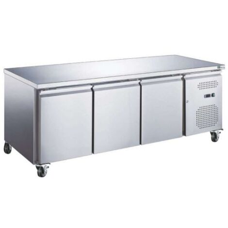 Tables réfrigérée - Série star 600x400 • 2 - 3 portes Plans de travail inox Évaporateur traité