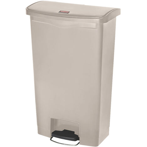 Poubelle à Pédale Frontale Slim Beige 68L - Rubbermaid (1/5)