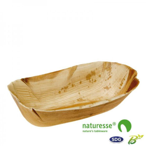 Plat en Feuille de Palmier 23x11 cm - SDG Lot de 100 (1/3)