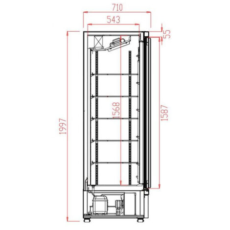 Vitrine Positive Self Service 2025 L 4 Portes - Combisteel (1/4)