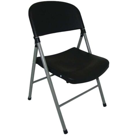 Chaises Pliantes Noires et Grises - Lot de 2 - Bolero (1/2)