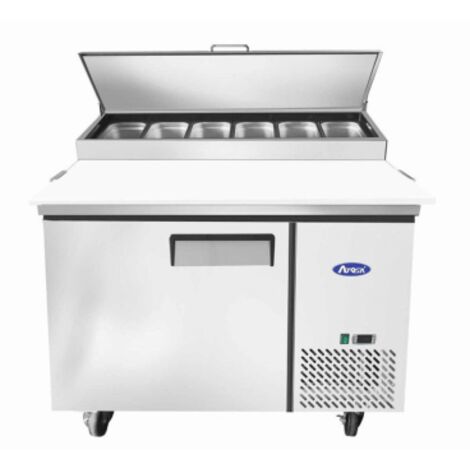 Table Réfrigérée à Pizzas Inox 1 Porte pour 6 Bacs GN 1/3 - Atosa