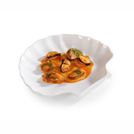 Assiette Mélamine Coquille Saint-Jacques 25 x 23,5 cm - Pujadas (1/2)
