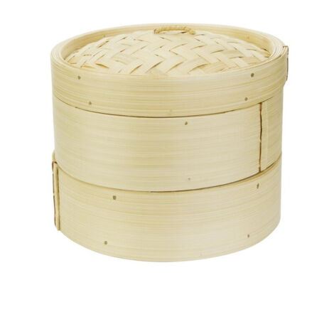 Panier Vapeur en Bambou 203 mm Avec 1 Couvercle - Lot de 2 - Vogue (1/5)