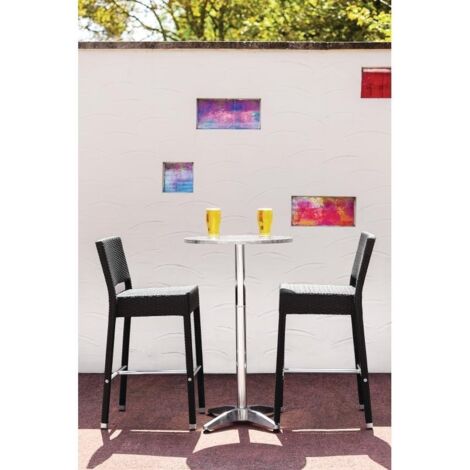 Mange-Debout Plateau Inox Pied Aluminium 600 mm - Bolero (1/5)