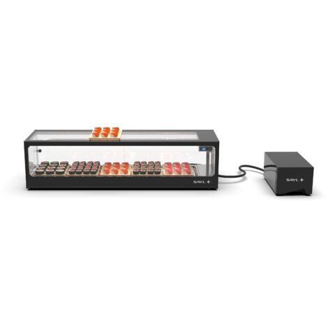 Vitrine Sushi Réfrigérée - 1190 x 380 x 300 mm - Sans Groupe de Réfrigérateur - SAYL (1/2)