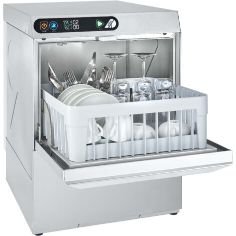 Lave-Verres Professionnel EVOLINE 40x40 Inox AISI-304 avec Pompe de vidange - Adler