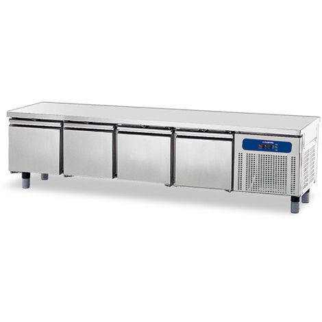 Soubassement Réfrigéré avec 4 Tiroirs 1/1 pour Appareils de Cuisson 700, L2200 mm - Virtus (1/2)