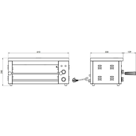 Salamandre Cuisine Professionnelle 610 x 330 mm - Combisteel (1/2)