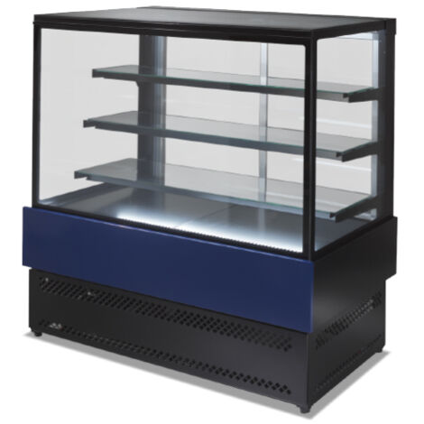 VITRINE RÉFRIGÉRÉE SÉRIE LUXE - VITRAGE DROIT - POSITIVE +2° / +4°C - LARG. 2446 MM - Isotech