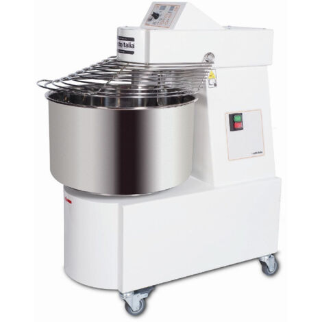 Pétrin à Spirale Vitesse Variable Tête Fixe SKV - Monophasé 48 Litres - Resto Italia (1/2)