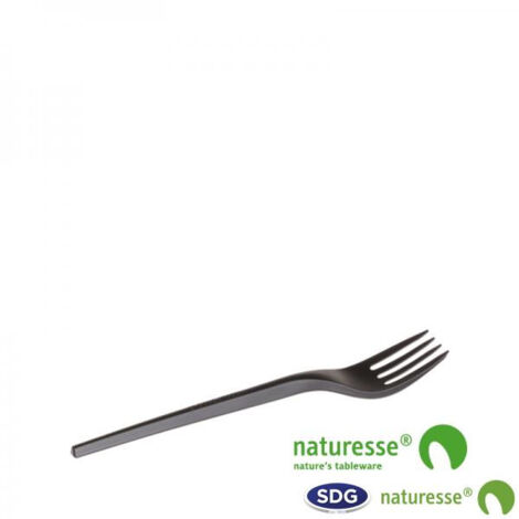 Mini Fourchette Noire CPLA 9,8 cm - SDG Lot de 1000 (1/3)