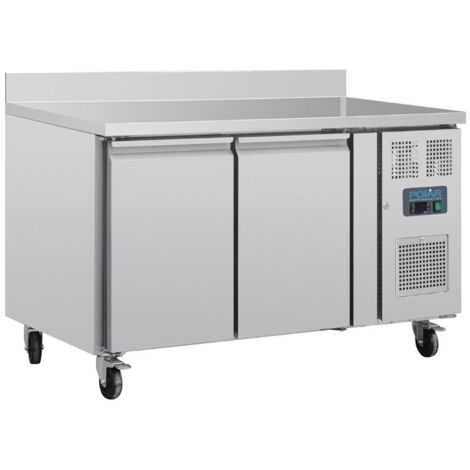 Table Réfrigérée Positive 2 Portes Série U avec Dosseret 282L - Polar