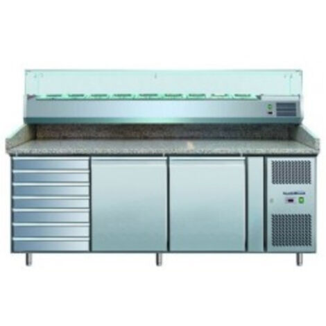 MEUBLE PIZZAS 2 P. 600X400MM+7TIROIRS  +2/+8°C