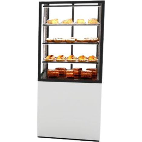 Vitrine Chaude à 4 Faces avec Base 60 - 600 x 600 x 1400 mm et Sans Accès Frontal - 3 étagères Réglables - Sayl (1/3)