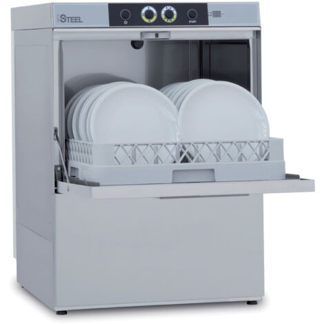 Lave-vaisselle professionnel avec pompe de vidange - 6,8 kW - Triphasé STEEL361DGPV - Colged (1/4)
