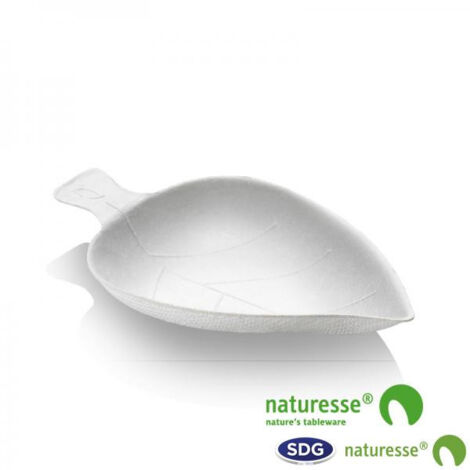 Mini Assiette Feuille Pulpe de Cellulose Finger Food 9,5x6 cm - SDG - Lot de 2400 (1/3)