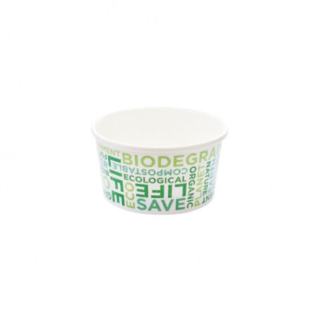 Pot de Glace en Carton Recyclable Texte Bio 90 ml Lot de 1932 - SDG (1/3)
