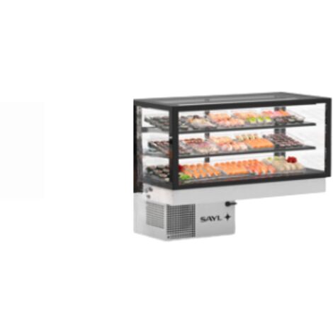 Vitrine Réfrigérée Neutre Série Integra Neutral - Accès Arrière - 2 Etagères - Sayl (1/2)