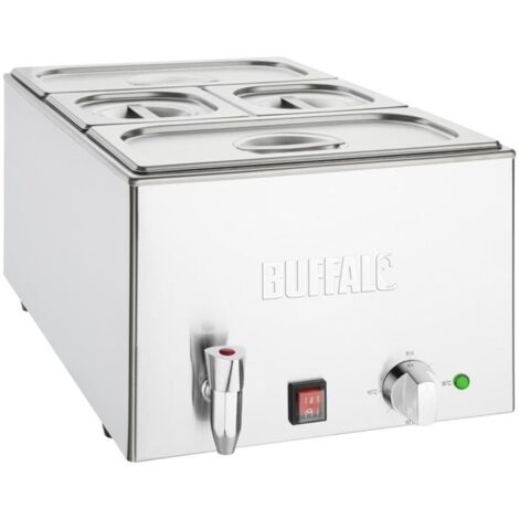 Bain-marie Professionnel avec Robinet et Bacs GN - Buffalo