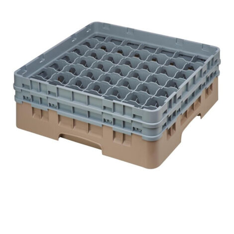 Casier à Verres 49 Compartiments Beige - Hauteur de 143 à 349 mm - Camrack Cambro