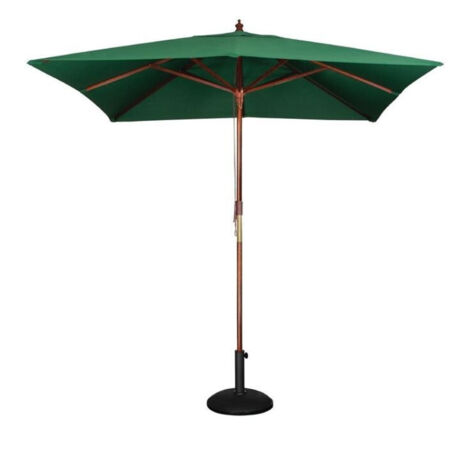 Parasol de terrasse carré professionnel à poulie de 2,5 m vert - Bolero (1/5)