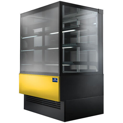 Comptoir Réfrigéré Ventilée Avec 3 Étagères Et Vitre Vertical, +2°/+8°C, L 900 mm - Ral9005 - Mastro (1/2)