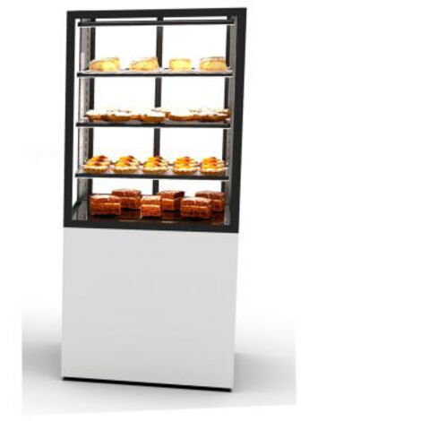 Vitrine Neutre à 4 Faces avec Base 60 - 600 x 600 x 1400 mm et avec Accès Frontal - Température +6 à +10°C - Sayl (1/2)