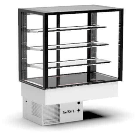 Vitrine Réfrigérée Neutre Série Integra Neutral - Accès Frontal GRAB&GO et Arrière - 3 Etagères - Sayl (1/2)