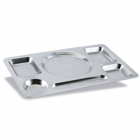 Plateau Self-Service en Acier Inox - 6 Compartiments - Pujadas (1/2)