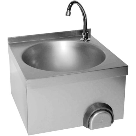 Lave-Mains Inox Cuve Ronde Dosseret 30MM - L2G (1/3)