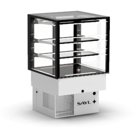 Vitrine Réfrigéré Neutre avec Base 60 Integra Série Neutral - 2 Etagères - Accès Frontal GRAB&GO et Arrière - Sayl (1/3)