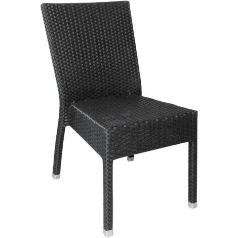 Chaises en Rotin PE Anthracite - Lot de 4 - Bolero (1/5)