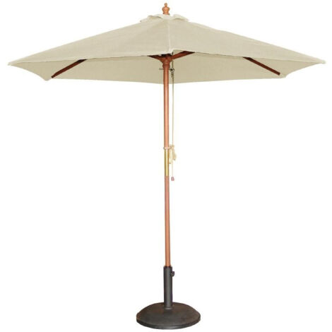 Parasol de Terrasse Professionnel Écru à Poulie Diamètre 2,5 m - Bolero (1/5)