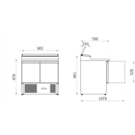 Saladette Réfrigérée - 240 ou 392 Litres - AFI Collin Lucy
